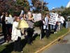 Montclair Education Association members rally outside the board of education office on Oct. 15, 2019.