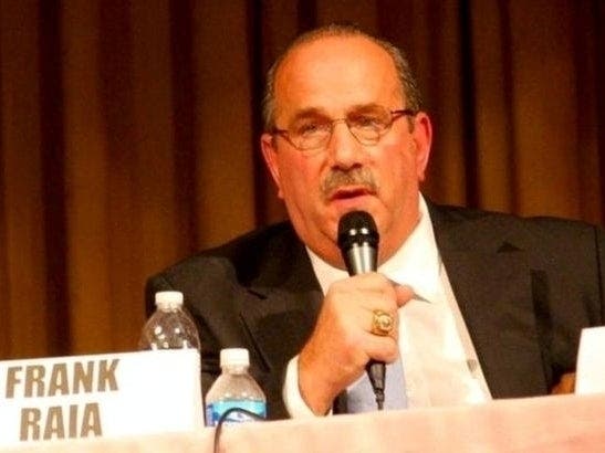 Former Hoboken political candidate Frank “Pupie” Raia was sentenced to three months in prison.