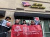 Members of the North New Jersey Democratic Socialists of America held a protest outside an U.S. Army recruitment center in Newark, NJ on Jan. 6, 2019.