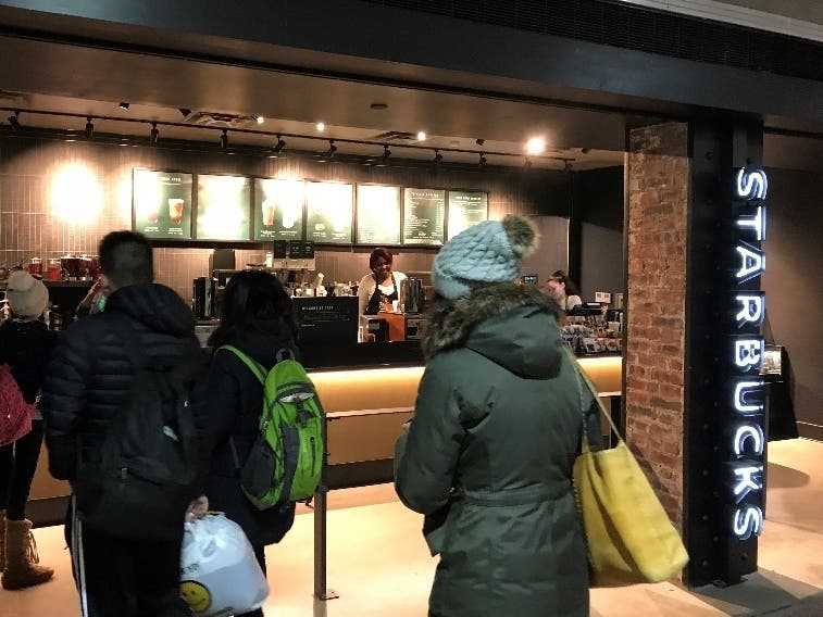 A Starbucks opened at Newark Penn Station in January 2020.