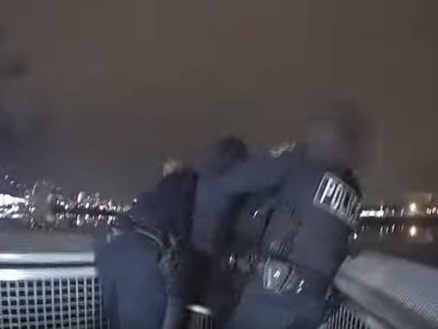 Newark police officers came to the aid of a man at Riverfront Park on Feb. 24, 2020.