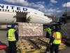 United Airlines flew 50,000 medical-grade face masks from San Francisco to Newark.