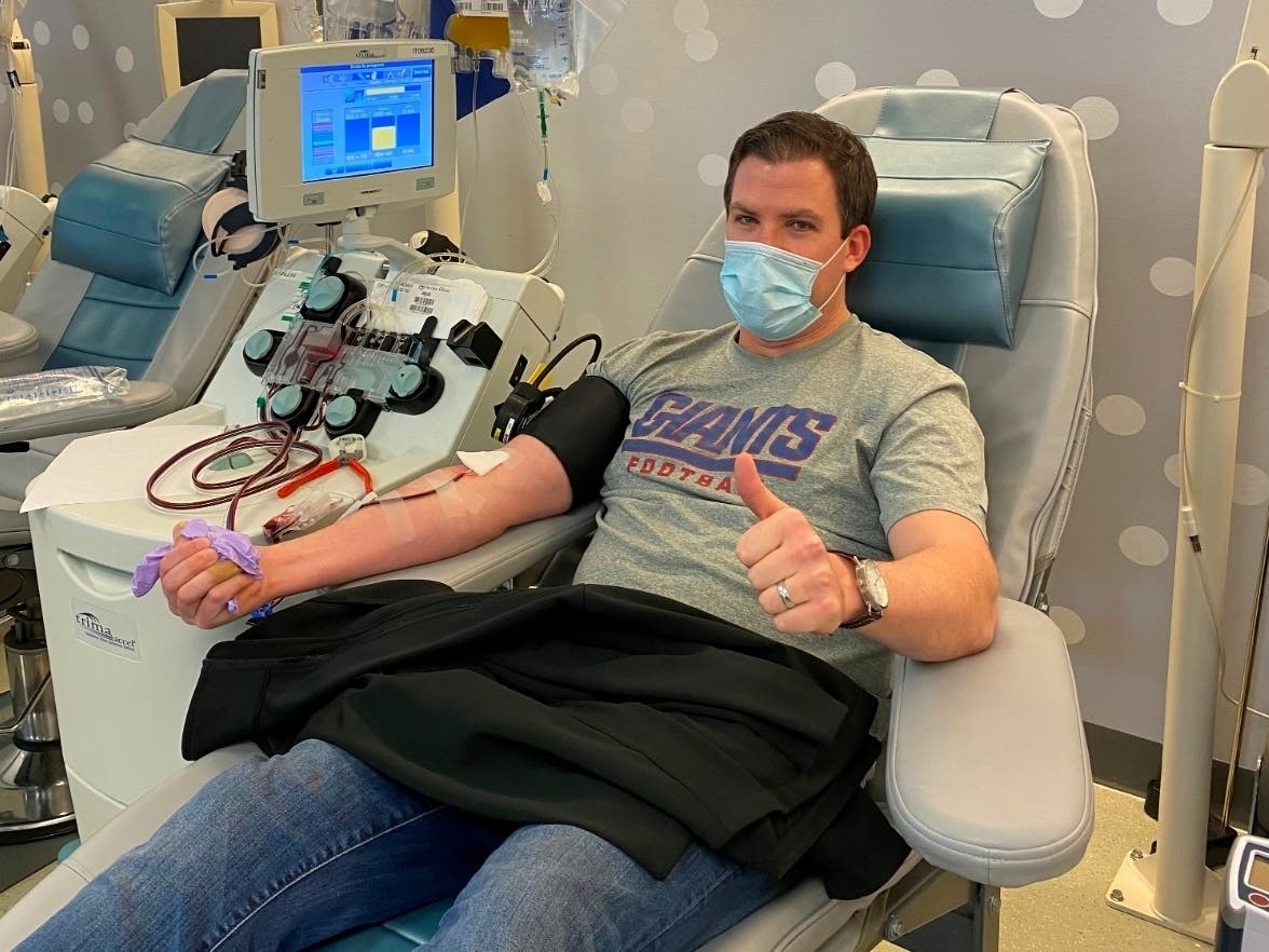 Ed Durkin, an ex-Caldwell councilman who lives in Montclair, donated blood that may help COVID-19 patients as a tribute to two local victims.