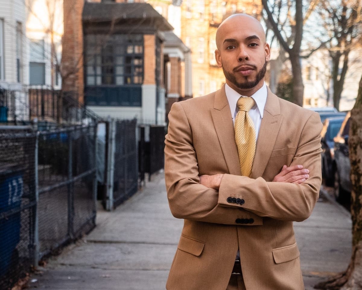 Hector Oseguera, who is running for Congress in New Jersey's 8th District, was one of thousands of people who turned out for the massive rally.