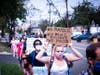 Protesters rally on Aug. 15 in West Orange, NJ.