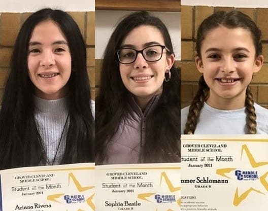 Grover Cleveland Middle School in Caldwell honored its students of the month for January 2021.
