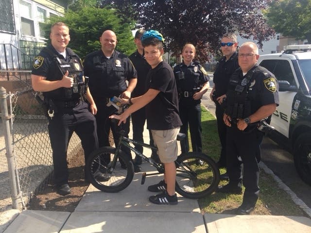  A group of West Orange police officers recently pitched in to make a big difference for a local youth after his bicycle was stolen.