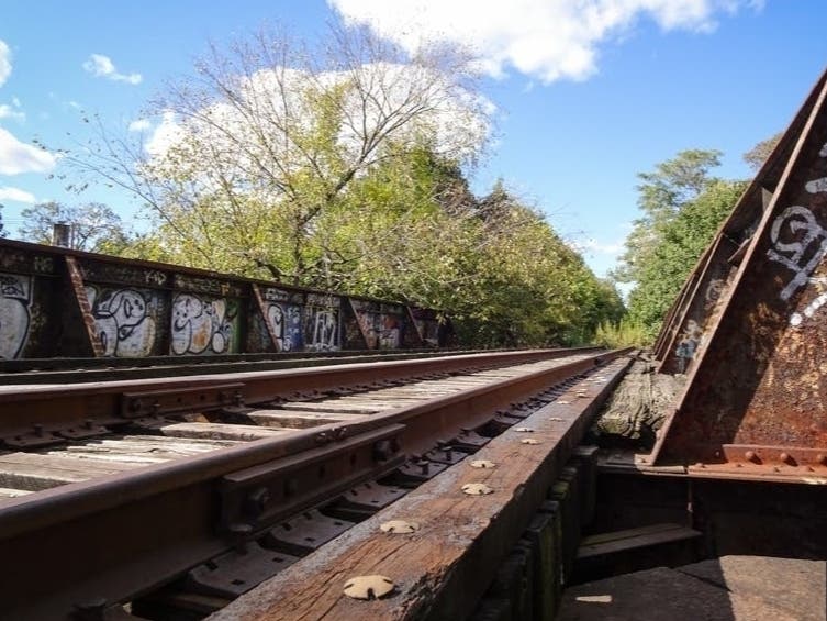 A view of the old Boonton Line in Bloomfield, NJ, as captured by photojournalist Wheeler Antabanez in 2020.