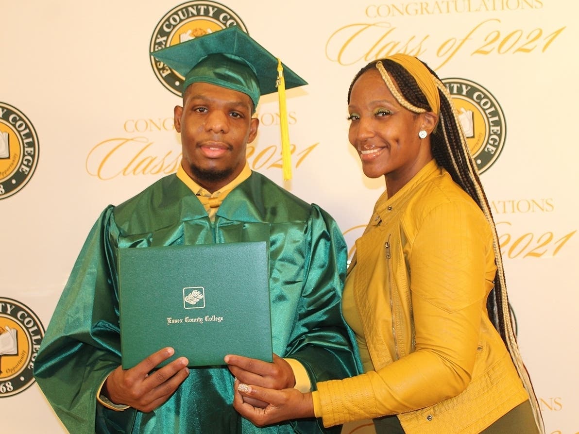 Khalid Branch was among the graduates honored during Essex County College’s 2021 virtual commencement ceremony.