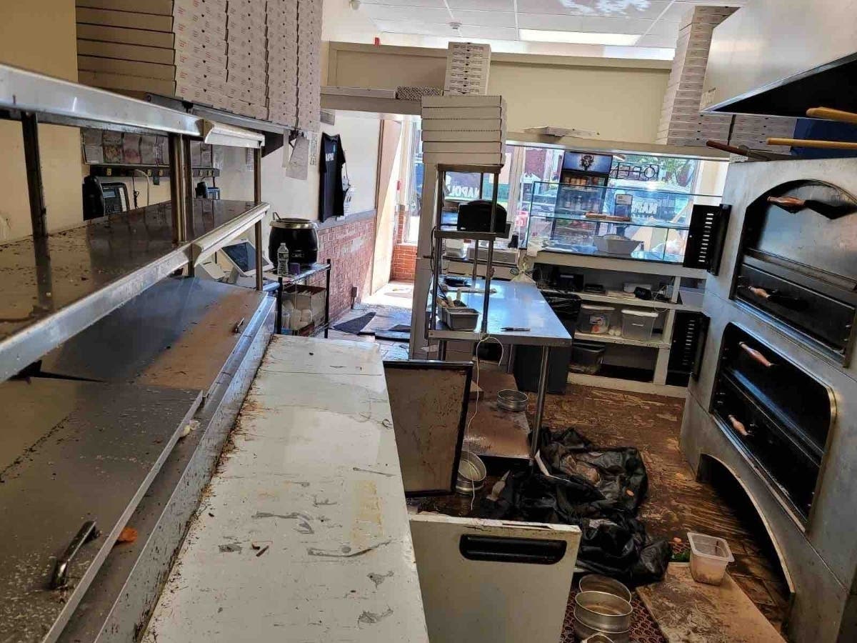 Napoli Trattoria & Pizzeria on Franklin Avenue in Nutley was one of many local businesses in Essex County left in shambles after Hurricane Ida.