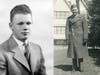 Gordon Hansen is seen in a 1942 West Orange High School photo alongside a picture of him in his Army uniform taken a year latter at his Valley Way home in West Orange while home on leave.