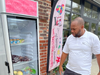 A free “community fridge” located at 84 Clinton Place in Newark, NJ is a project of Leaders For Life, a nonprofit that is a member of the Newark Youth Workforce Collaborative.