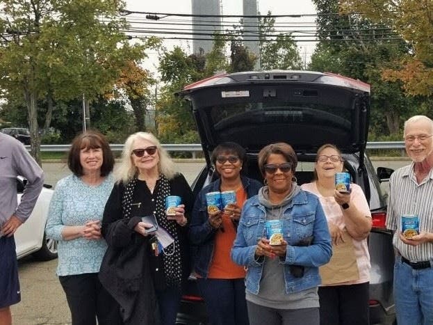 Members of the Essex County Retirees Education Association (ECREA) held their annual food drive on Oct. 13.