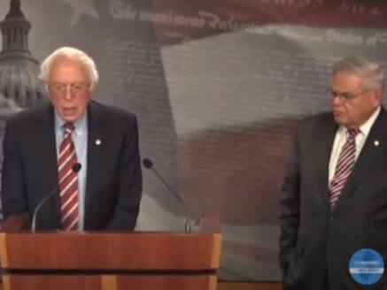 Senators Bob Menendez and Bernie Sanders gave an update Wednesday about their plan to repeal the SALT cap for “middle-class families” making $400,000 or less per year as part of the reconciliation bill.