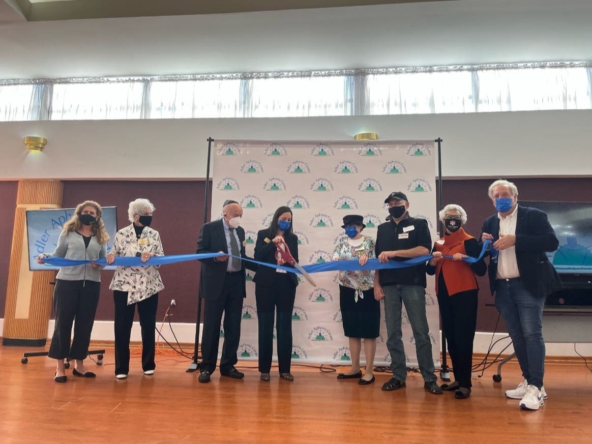 The Adler Aphasia Center celebrated its new West Orange location at Congregation B’nai Shalom with a ribbon cutting ceremony.