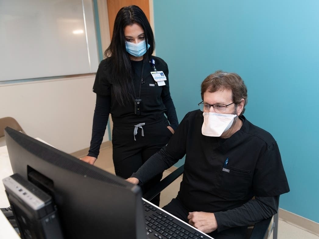 Above, Donna DeVita, RN, Director of the Emergency Department at Clara Maass Medical Center, and John Fontanetta, MD, Chair of Emergency Medicine at Clara Maass Medical Center.