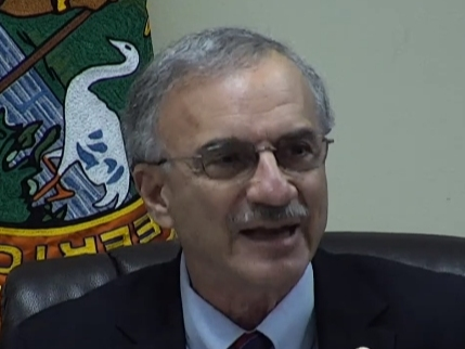 Montclair Councilman Bob Russo speaks at a town council meeting on May 17 about a deadly mass shooting in Buffalo, New York that claimed 10 lives.