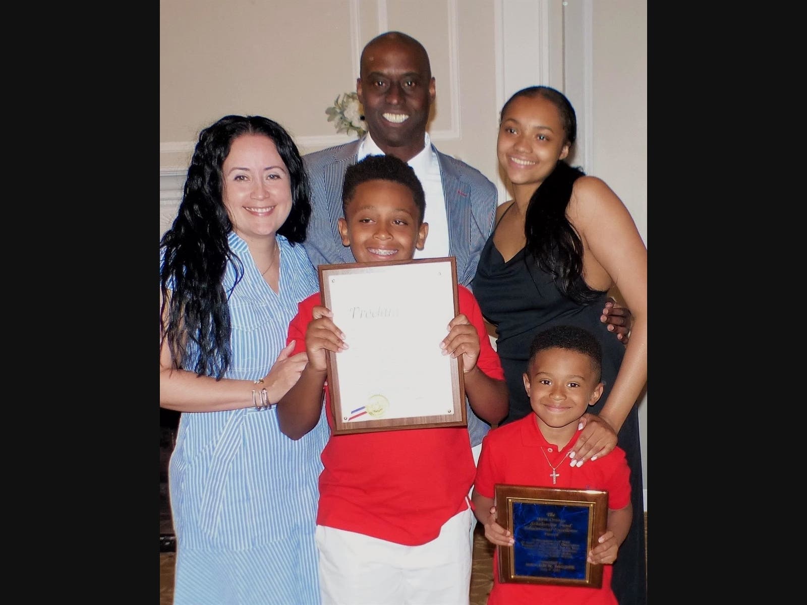 Sarahi and Hayden Moore with children Mia, Hayden and Nicholas.