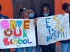 University Heights Charter School, a pre-K to grade 8 public charter school in Newark, said the New Jersey Department of Education has ruled to revoke its charter on June 30. Above, students attend a protest in support of the school on June 13.