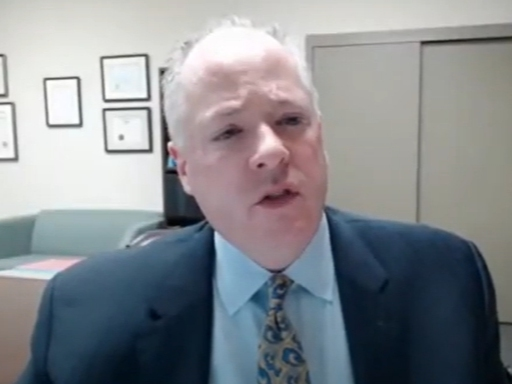 Tim Stafford speaks during a virtual meeting of the Montclair Town Council on Dec. 21, 2021.