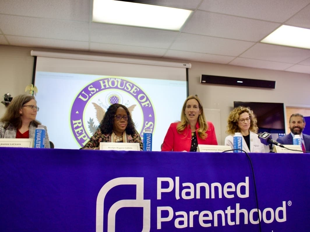 U.S. Rep. Mikie Sherrill hosted a panel discussion on abortion rights and recent court decisions on mifepristone at the Planned Parenthood Montclair Health Center on Thursday.