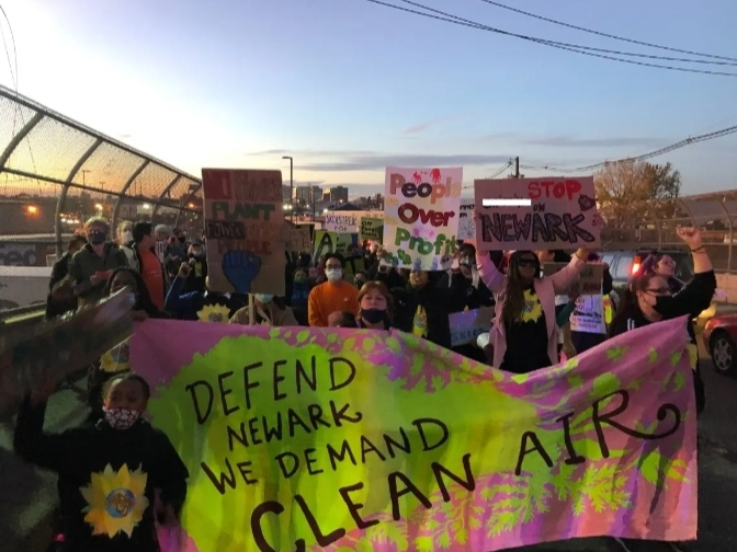 Activists continue their blitz against a proposed power plant in Newark, despite the Passaic Valley Sewerage Commission’s continued support of the plan. Above, advocates rally against the proposal earlier this year.