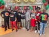 A large group of students at Weequahic High School in Newark joined with staff members and community leaders to hold a Juneteenth celebration on Friday.