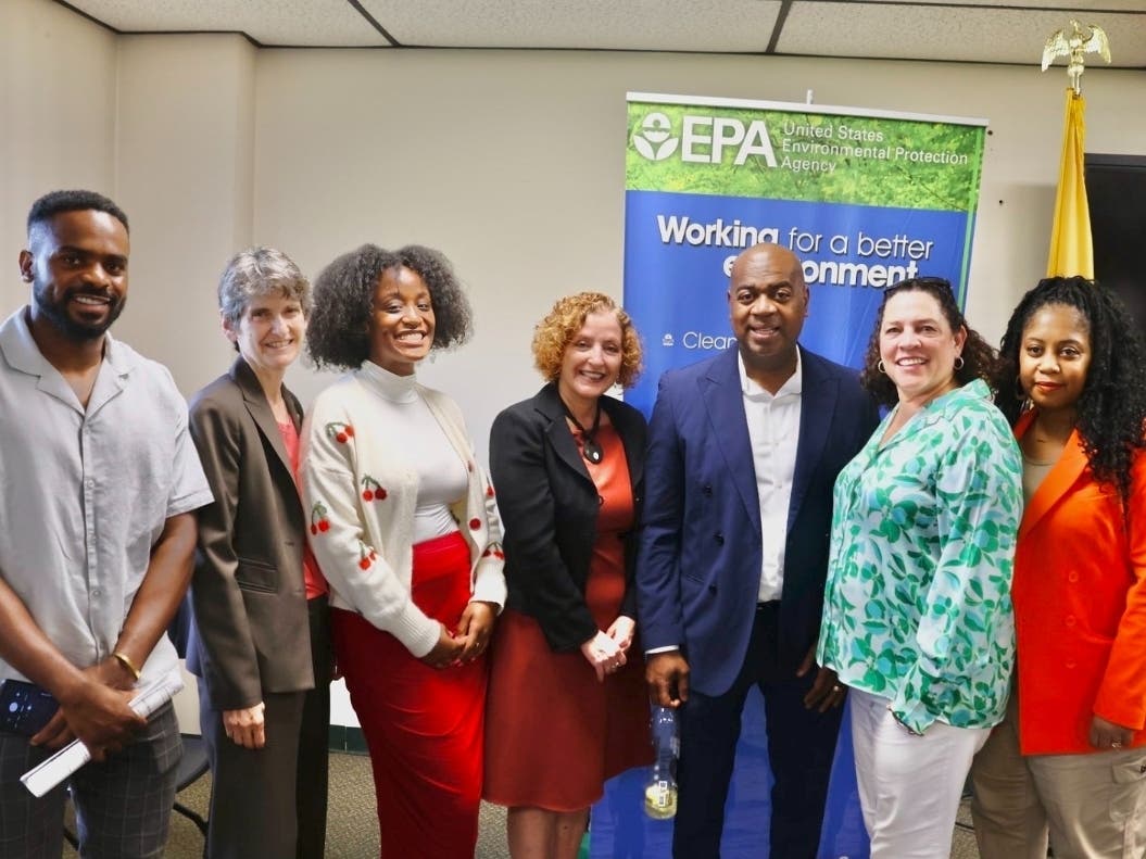 Federal and city administrators gather for a news conference at the Newark Department of Health and Community Wellness on 110 William Street on Wednesday.