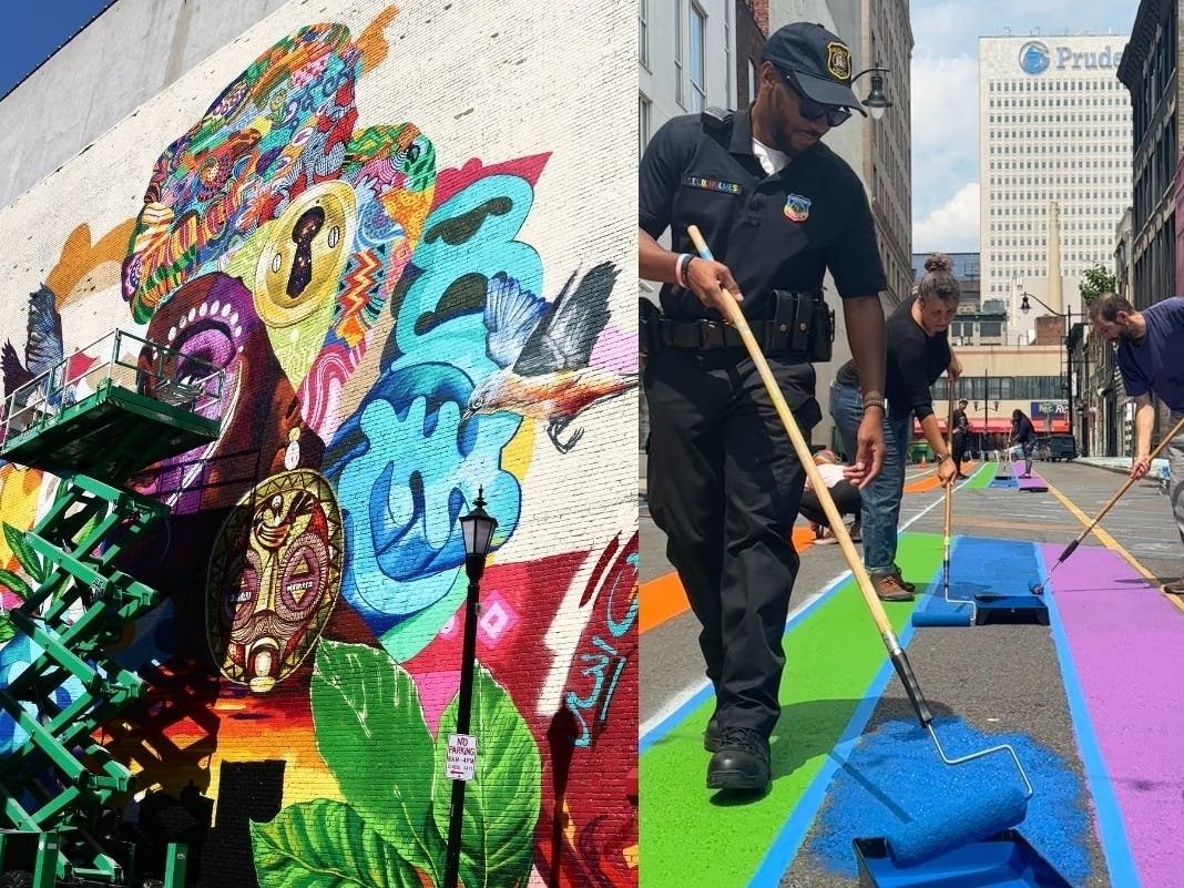 Newark is a city well-known for its wide range of public art. Now, the Brick City has two more inspiring works of creativity to call its own: a community-painted Pride project, and a tribute to a growing partnership with Ghana.