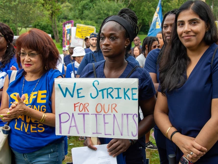 Striking Nurses Rally In Essex County Outside Home Of Hospital CEO ...