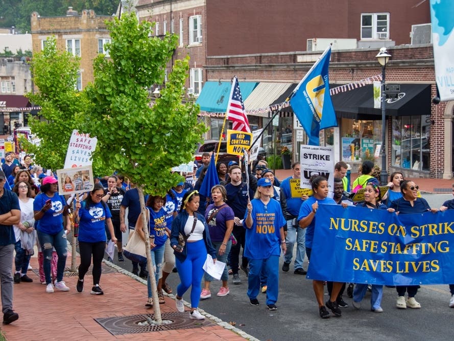 Striking Nurses Rally In Essex County Outside Home Of Hospital CEO ...