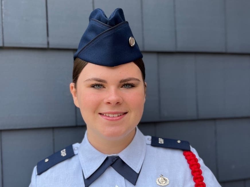 Erin Feeney, 15, received a General Billy Mitchell Award during a ceremony at the American Red Cross Northern New Jersey Headquarters in Fairfield.