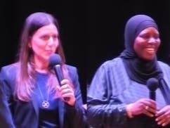 The Newark Board of Education swore in two new members at their Thursday meeting: Helena Vinhas (left) and Kanileah Anderson (right).