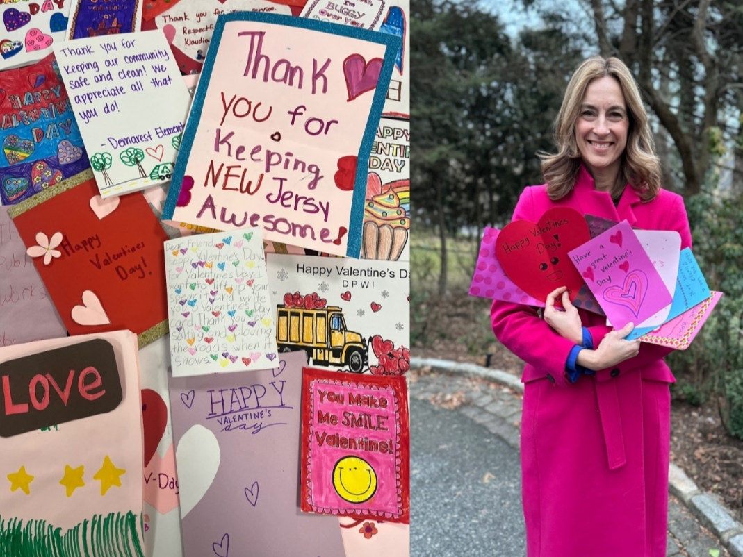 Residents of New Jersey’s 11th Congressional District showed some big love for their local department of public works employees on Valentine’s Day.