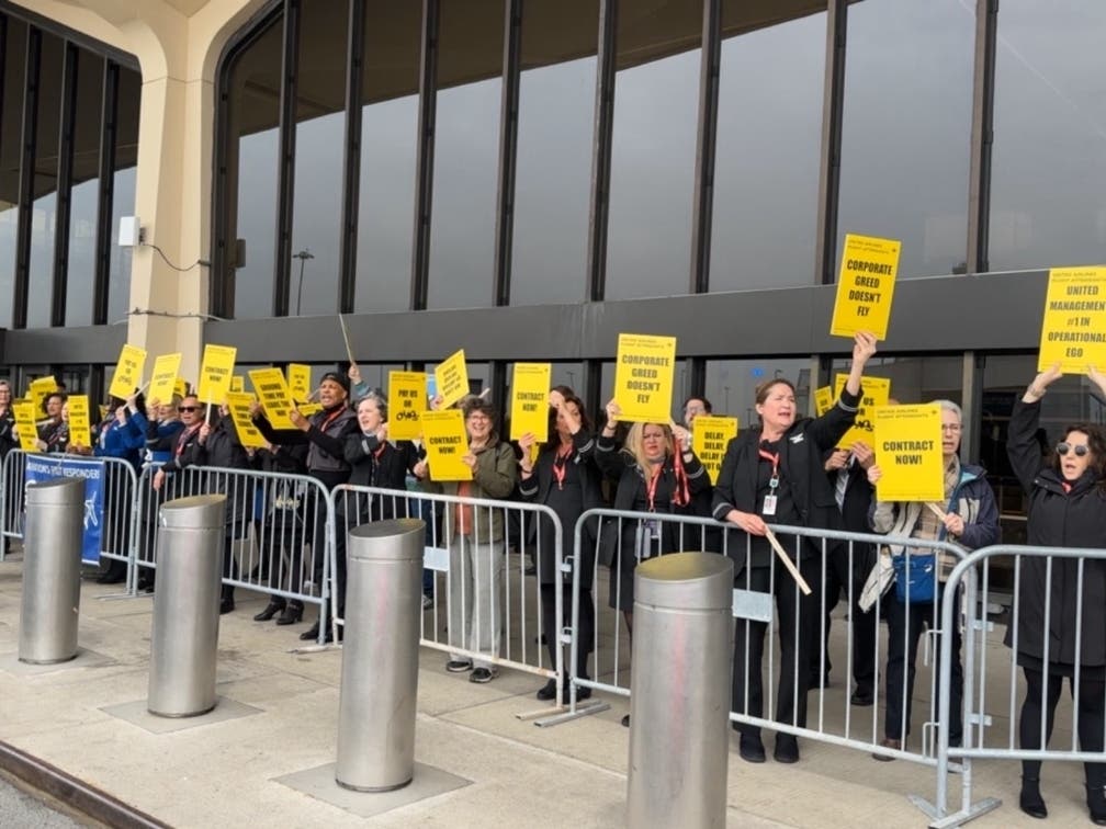 'Overworked, Underpaid': Flight Attendants Picket At Newark Airport ...