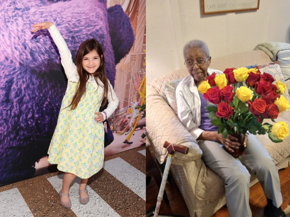 Audrey Hoffman, 7, of Essex County (left) is one of the actors in a major motion picture, "IF." Bertha Miller (right), also of Essex County, is preparing to celebrate her 100th birthday on June 8.