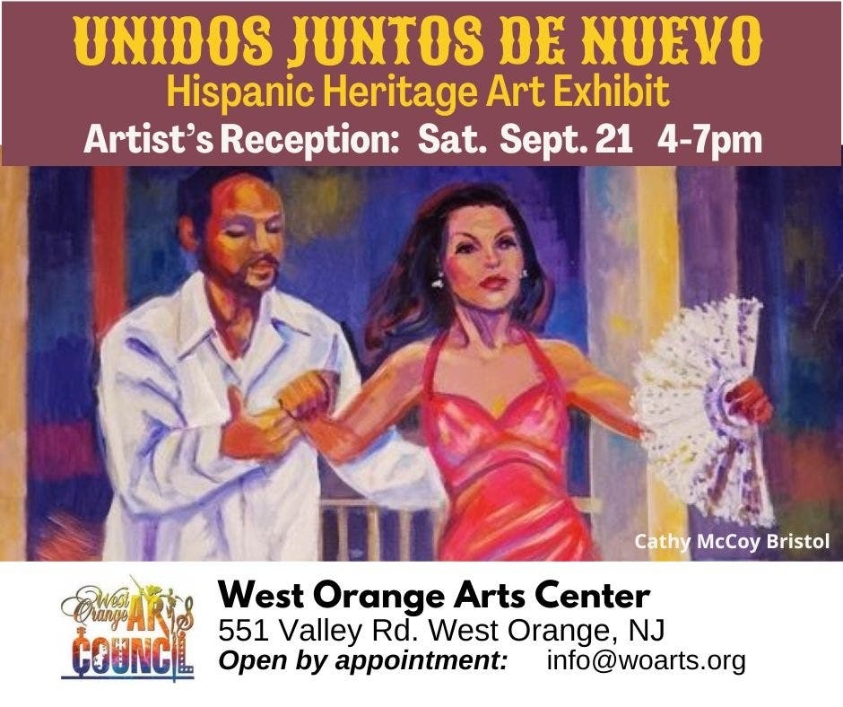 The West Orange Arts Council is presenting “Unidos Juntos de Nuevo” in tribute to Hispanic Heritage Month.