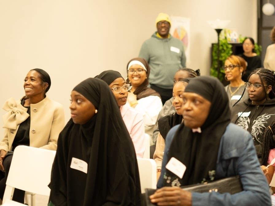 The Sadie Nash Leadership Project holds an open house for their new office at 24 Commerce Street in Newark, NJ.