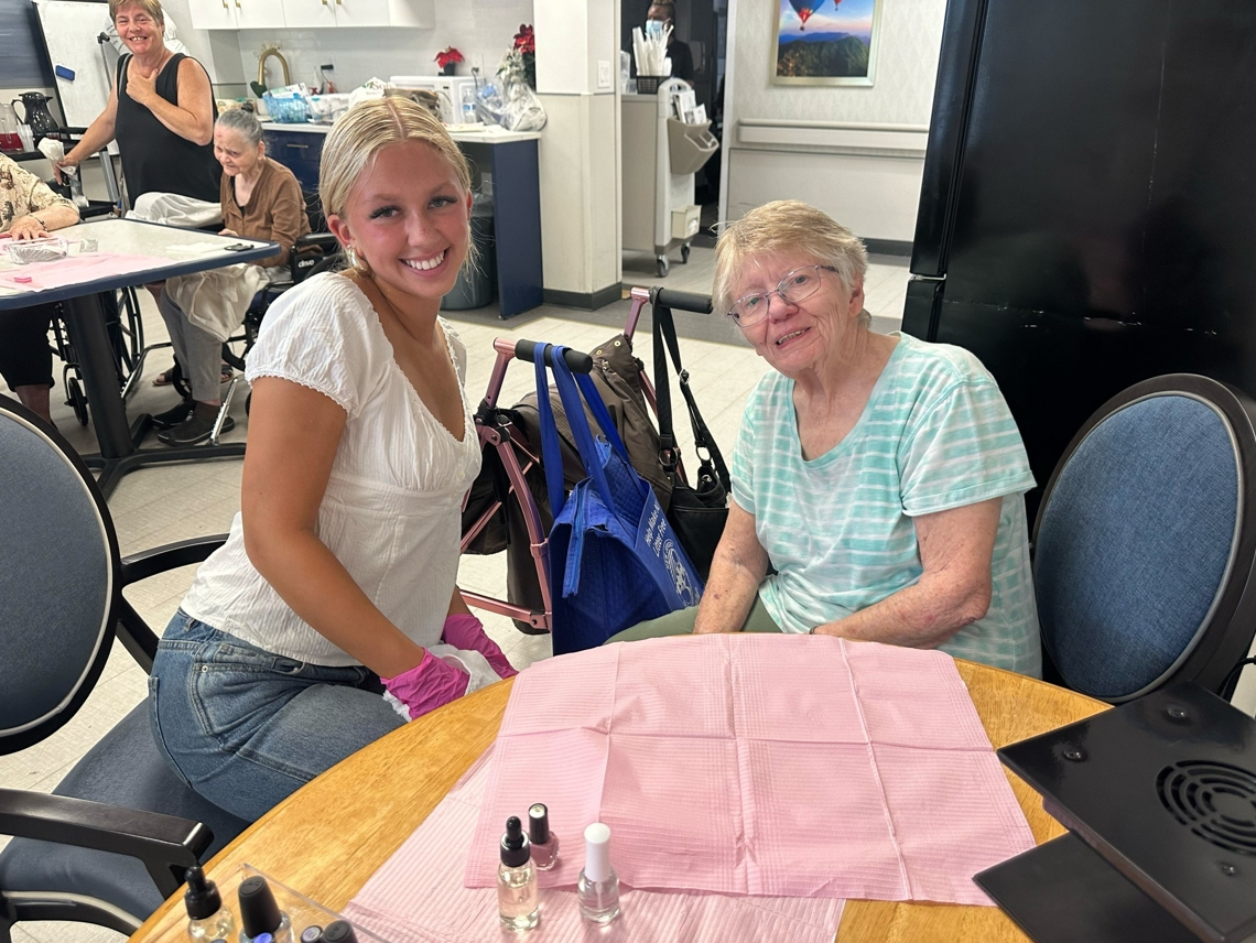 Arianna Grossman and other volunteers have been providing esteem-boosting manicures for older adults in North Jersey through "Manis for Grannies."