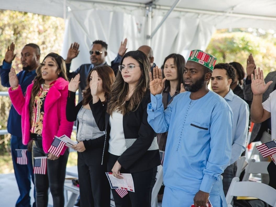 More than two dozen immigrants recently took their oaths of allegiance to become new U.S. citizens during a recent naturalization ceremony held at Thomas Edison National Historical Park in Essex County, New Jersey.