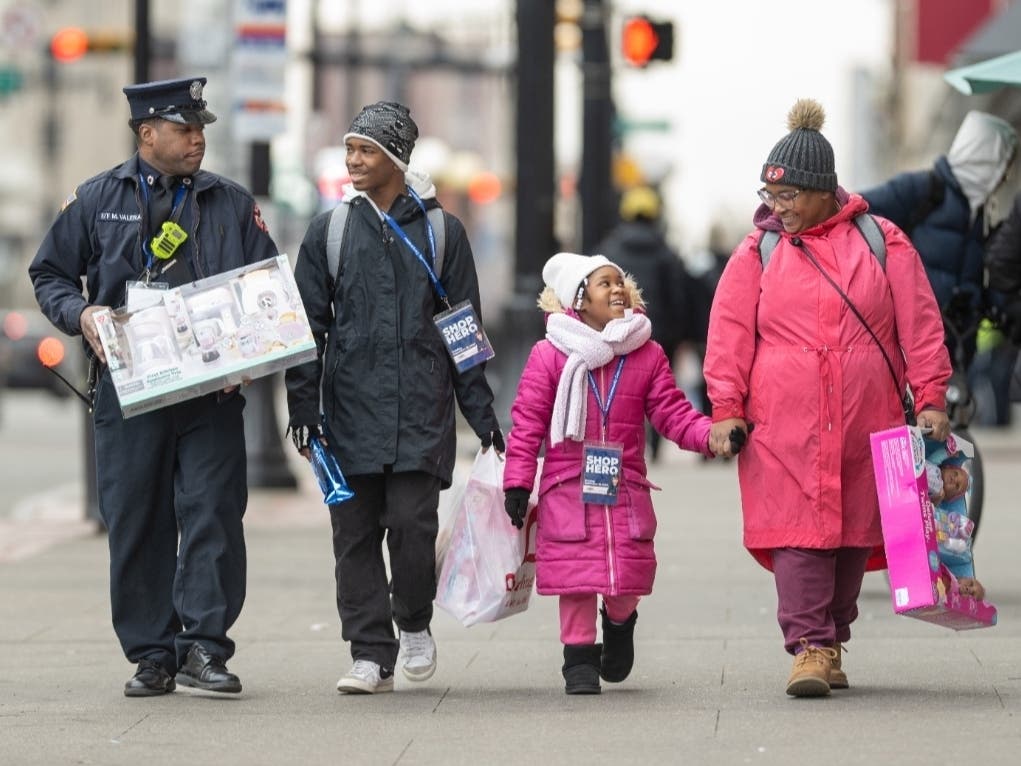 An annual “Shop with a Hero” campaign in Essex County led to a happy holiday for 250 kids.