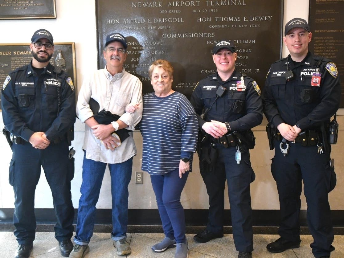 A routine day at the airport turned into a life-or-death situation at Newark Airport for Herbert Villa, a cardiac arrest survivor who recently got the chance to reunite with several of the police officers who saved his life.