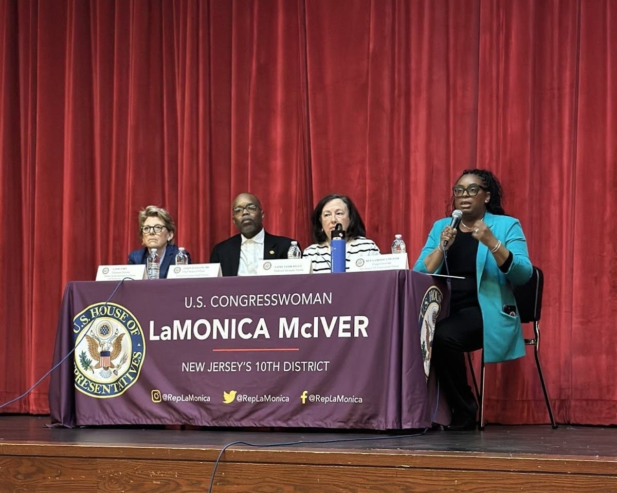 U.S. Rep. LaMonica McIver holds a town hall in West Orange, New Jersey to discuss potential cuts to Medicaid under the Trump administration.