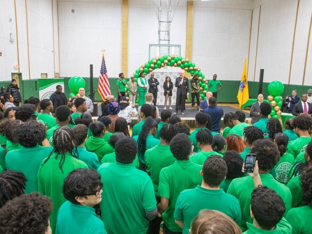 Gov. Phil Murphy attends a non-partisan voter registration event in Newark, New Jersey on March 18, 2025. The city is allowing 16 and 17-year-olds to vote in this year’s school election for the first time.