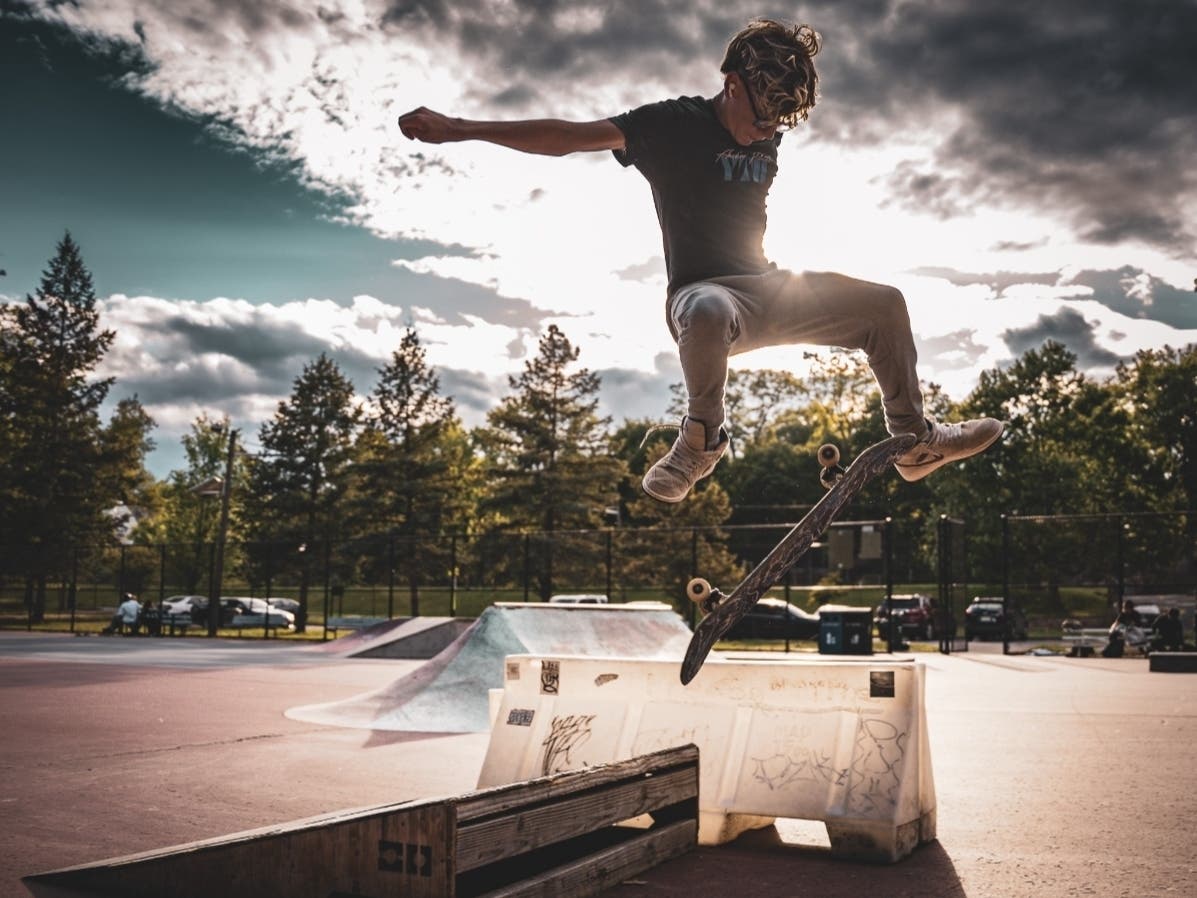 An exhibit by photographer David Schlosser, “The Unifying Atmosphere of the Skate Park,” is currently on display in Essex County, NJ.
