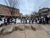 Protesters rally in downtown South Orange, New Jersey on Jan. 23, 2026 at an “ICE Out For Good” rally in solidarity with the residents of Minneapolis, Minnesota.