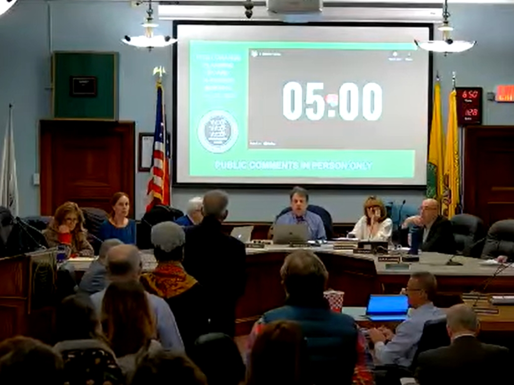 The West Orange Planning Board heard more than three hours of public comments about the West Essex Highlands project at a hearing on Jan. 28, 2026.