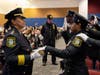 Dozens of police recruits in Newark graduated from the academy during a ceremony at the William Mobile Ashby Community Care and Training Center on Feb. 13, 2026.