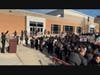 Students at Cicely L. Tyson High School of Performing Arts in East Orange, NJ hold an anti-ICE walkout on March 13, 2026.