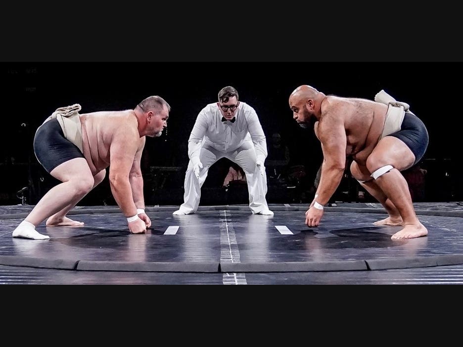 Sumo wrestling superstars “Big Bear” (left) and “Sandstorm” (right) will both be in action at the World Elite Sumo live event at Prudential Center in Newark, N.J. on April 18, 2026.